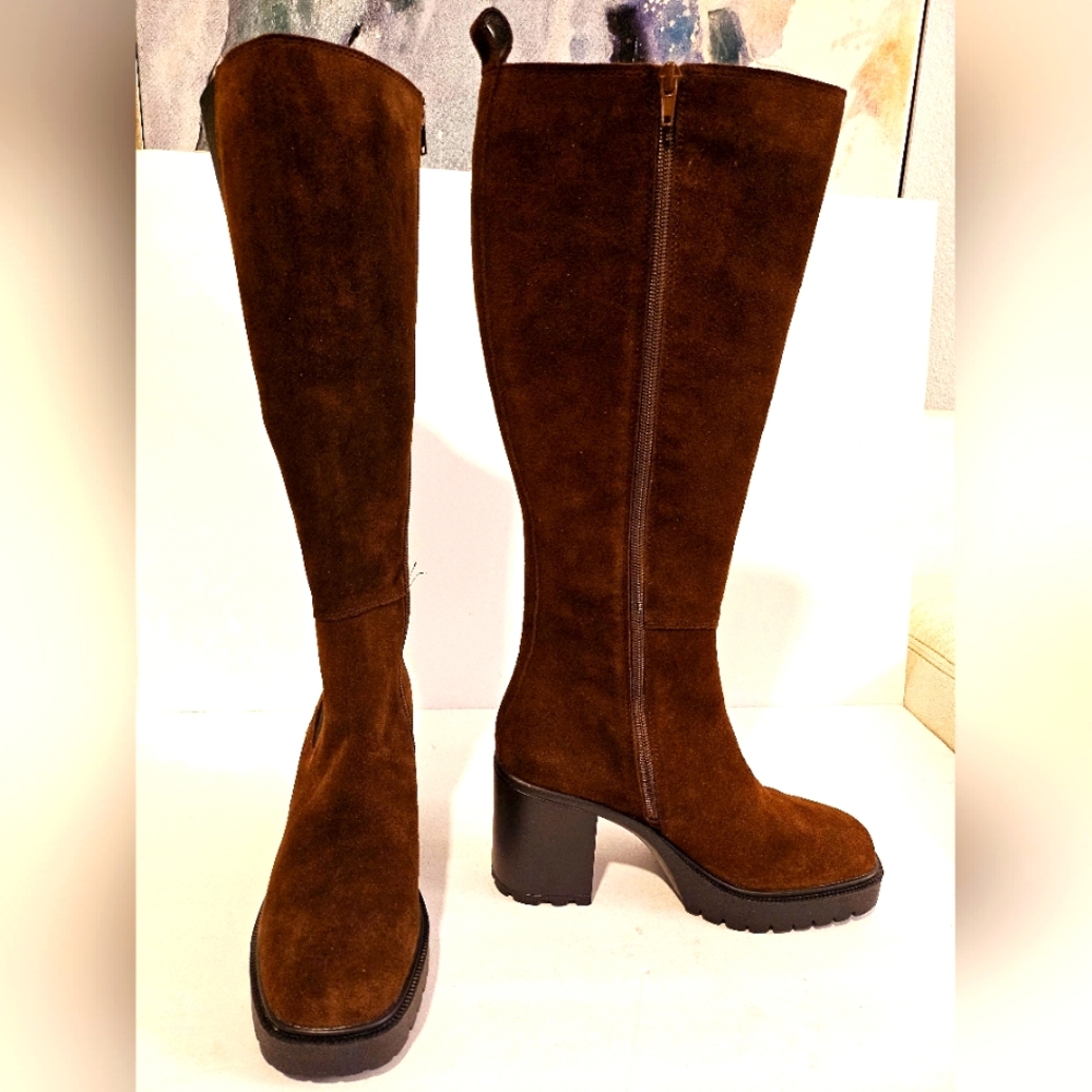 Steve Madden Chestnut Suede Heeled Boots